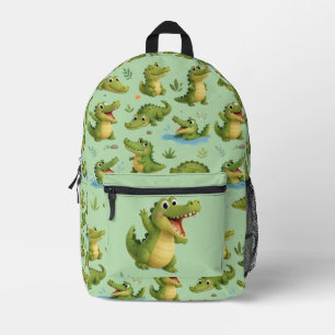 Green Crocodile 3D printed Backpack