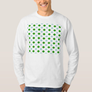 green cross and diamond pattern T-Shirt