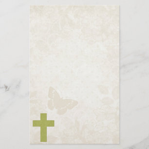 Green Cross Christian Design Stationery