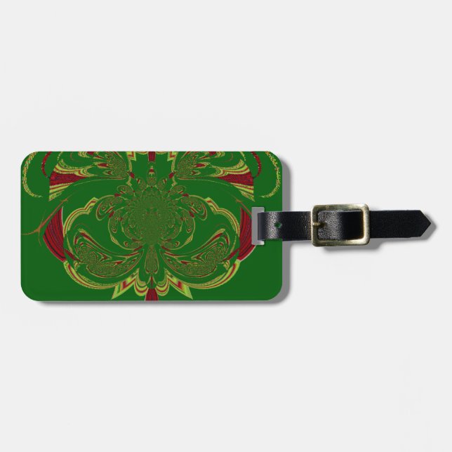 Green Crown Luggage Tag (Front Horizontal)