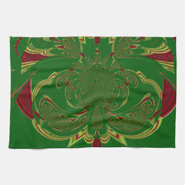 Green Crown Tea Towel (Horizontal)