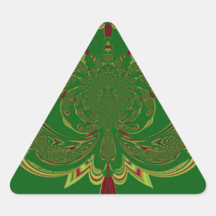 Green Crown Triangle Sticker