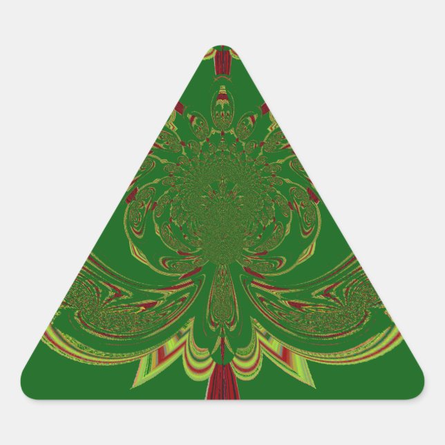 Green Crown Triangle Sticker (Front)