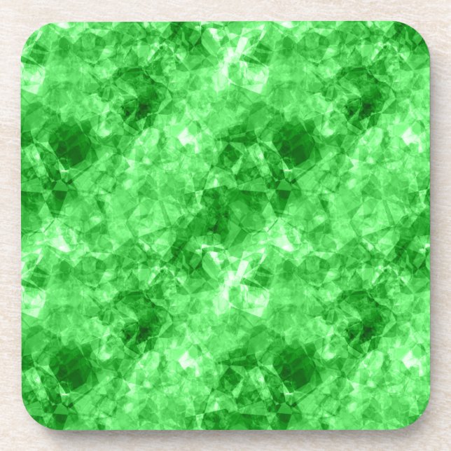 Green Crumpled Texture Coaster (Front)