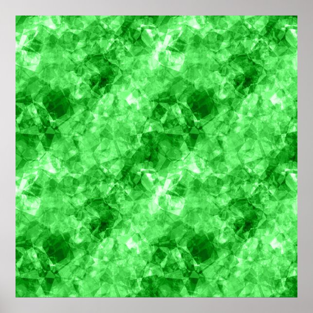 Green Crumpled Texture Poster (Front)
