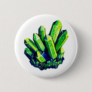 Green Crystal Button