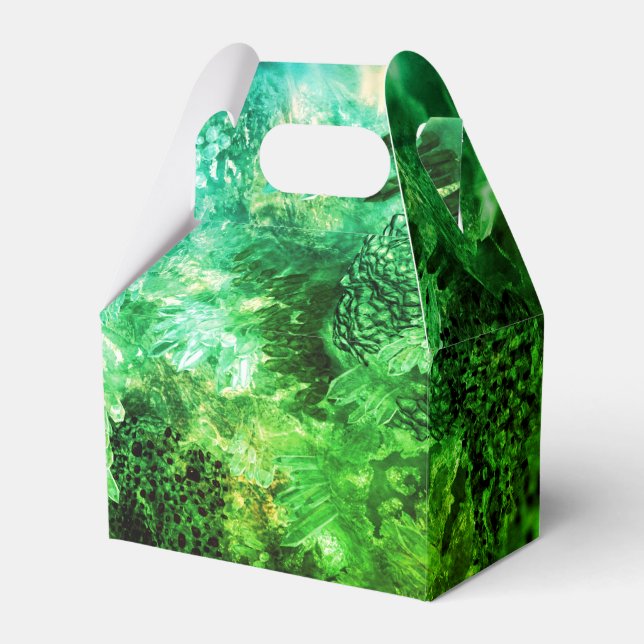 Green Crystals Favour Box (Front Side)