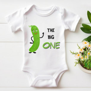 Green cucumber baby bodysuit
