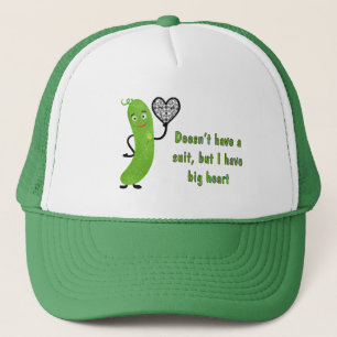 Green cucumber trucker hat