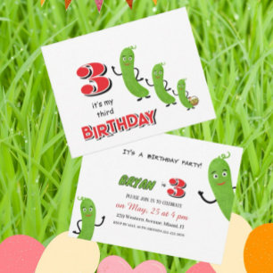 Green cucumbers invitation