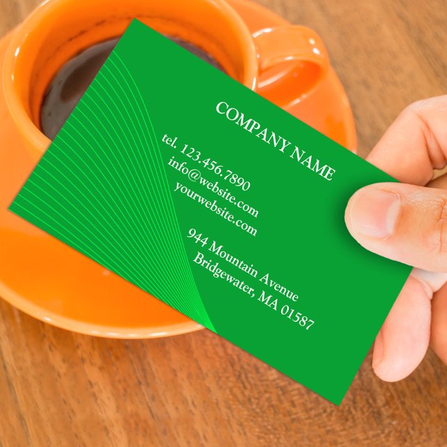 Green Curve Lines Business Card (Creator Uploaded)