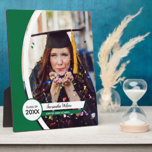 Green Curved Frame Photo Graduation