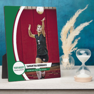 Green Curved Frame School Photo Display