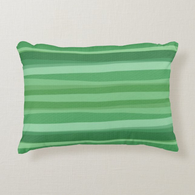 green curved pattern cushion (Front)