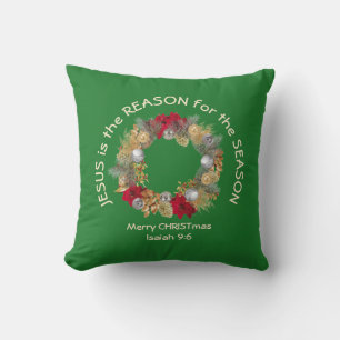 Green Custom JESUS IS THE REASON Cushion