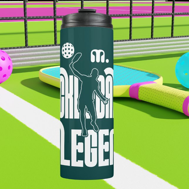 Green Custom Monogram Pickleball Legend Thermal Tumbler (Creator Uploaded)