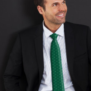Green Custom Name Monogram Quote Tie