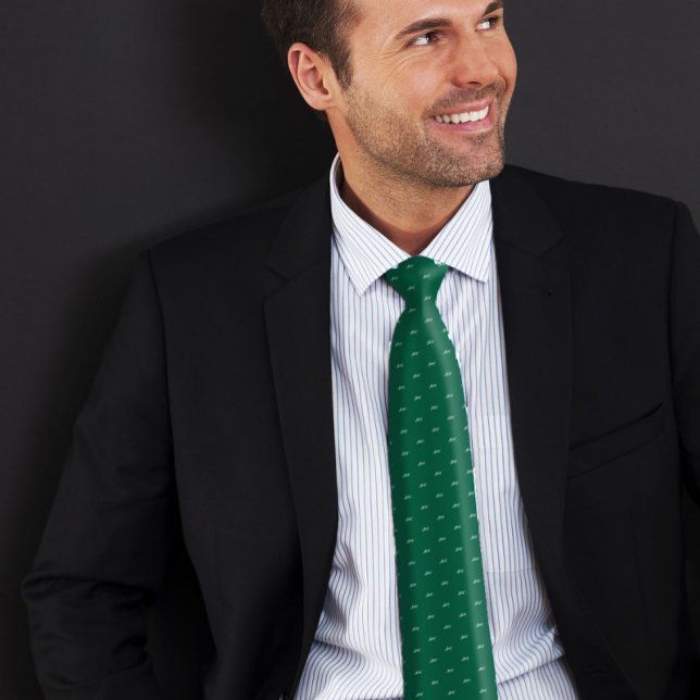 Green Custom Name Monogram Quote  Tie (Creator Uploaded)