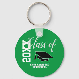 Green Custom Senior Class 2021 Favour Keychain