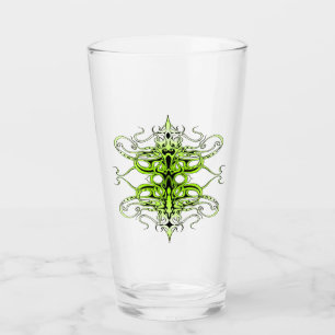 Green Custom Tribal Tattoo Design Glass