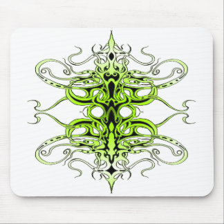 Green Custom Tribal Tattoo Design Mouse Pad