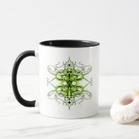 Green Custom Tribal Tattoo Design