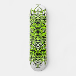 Green Custom Tribal Tattoo Design Skateboard