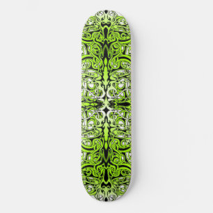 Green Custom Tribal Tattoo Design Skateboard
