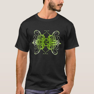 Green Custom Tribal Tattoo Design T-Shirt