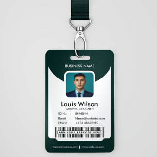 Green | Customisable Employee ID Company Security ID Badge