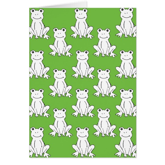 Green Cute Animal Pattern Cartoon Frog Pattern (Front)