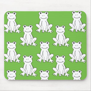 Green Cute Animal Pattern Cartoon Frog Pattern Mouse Pad