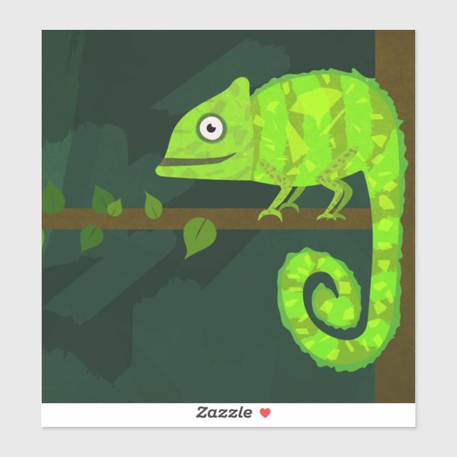 Green cute chameleon (Sheet)