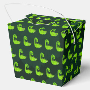 Green cute chameleon favour box