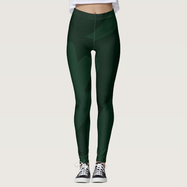 Green cute chameleon leggings (Front)