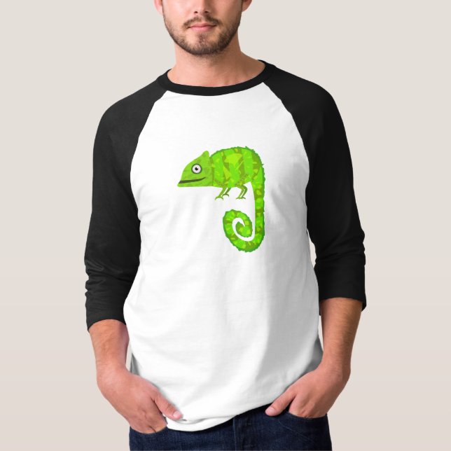 Green cute chameleon T-Shirt (Front)