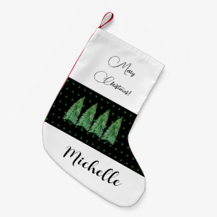 Green Cute Holiday Country Beauty Small Christmas Stocking