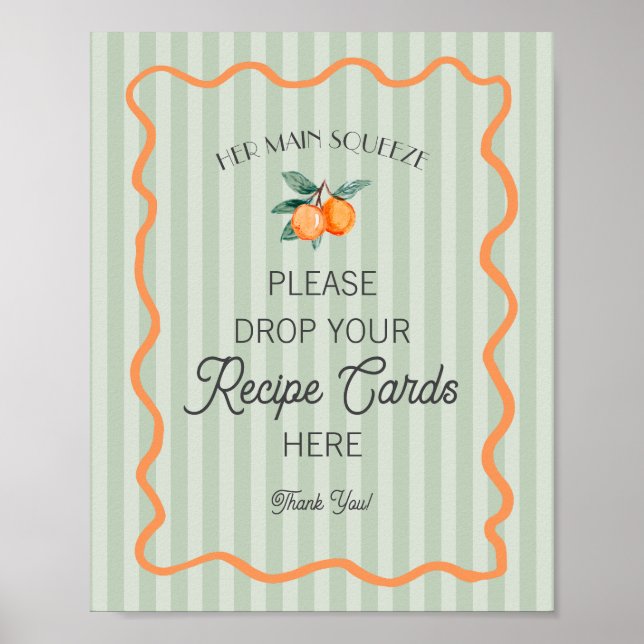 Green Cutie Main Squeeze Citrus Share a Recipe Poster (Front)