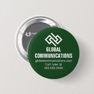 Green Cyber Technology Computer Company Custom 6 Cm Round Badge