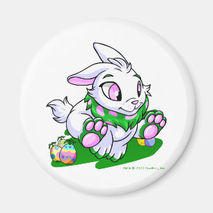 Green Cybunny racing through neggs Magnet
