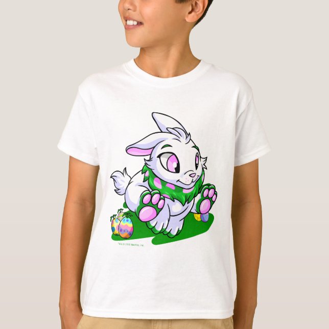 Green Cybunny racing through neggs T-Shirt (Front)
