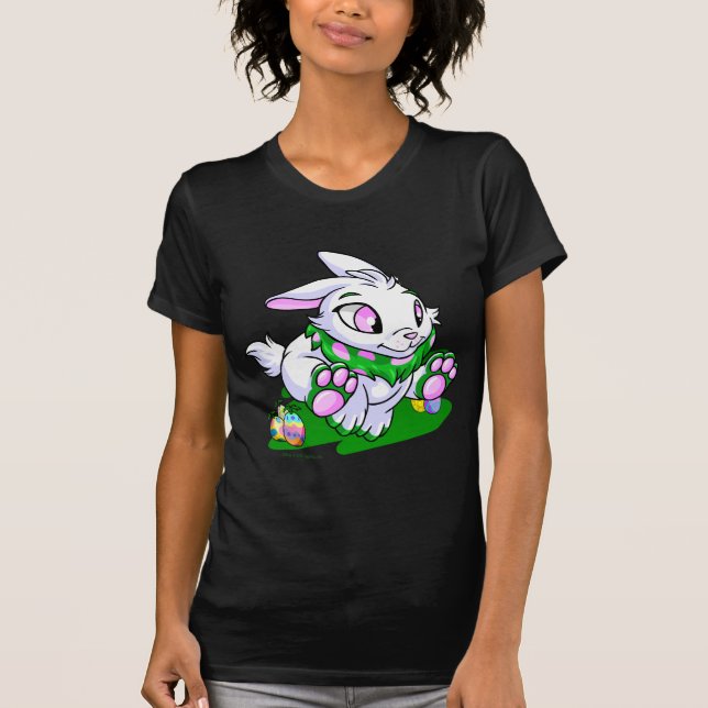 Green Cybunny racing through neggs T-Shirt (Front)