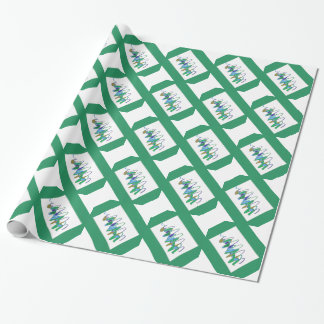 Green Cyclone Wrapping Paper