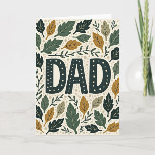 Green Dad Floral Fathers Day Card