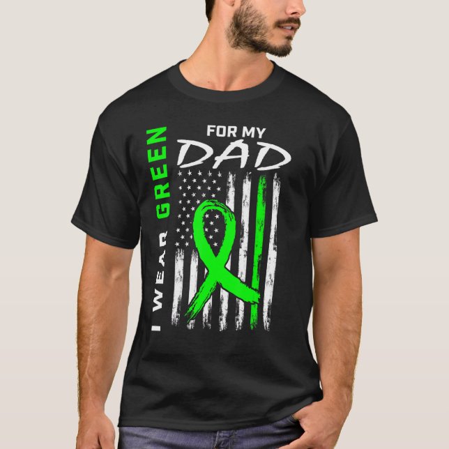 Green Dad Kidney Disease Cerebral Palsy Awareness  T-Shirt (Front)