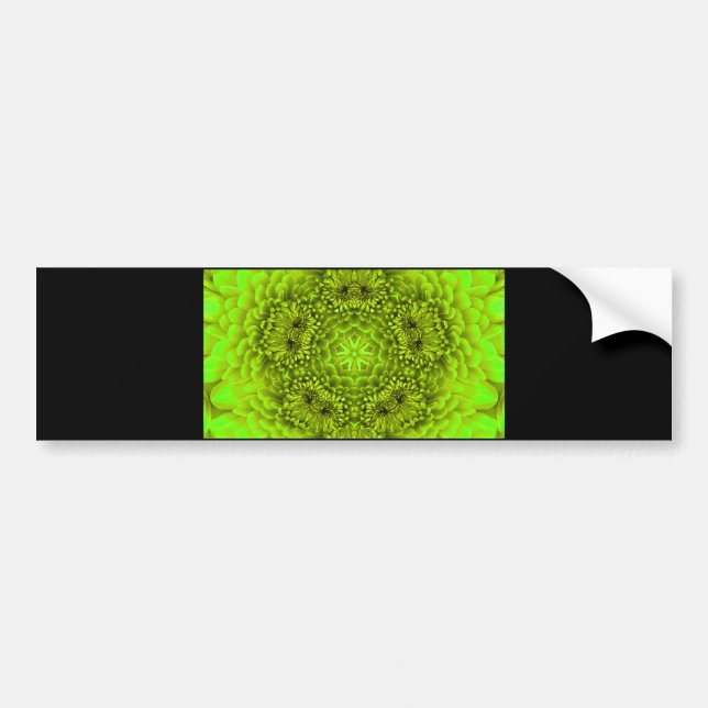 GREEN  DAHLIA BUMPER STICKER (Front)
