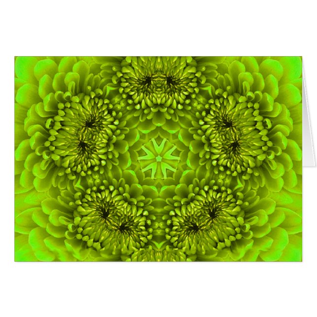 GREEN  DAHLIA FLOWER PETALS (Front Horizontal)