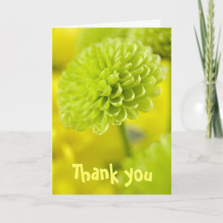 Green Dahlia flower ... Thank you card