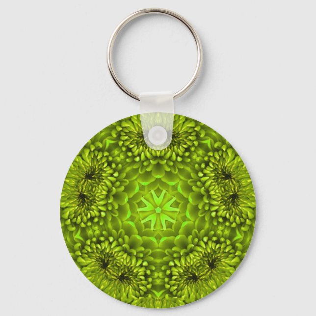 GREEN  DAHLIA KEY RING (Front)