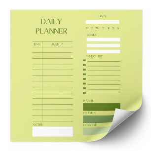 Green Daily Planner To-Do List Notepad